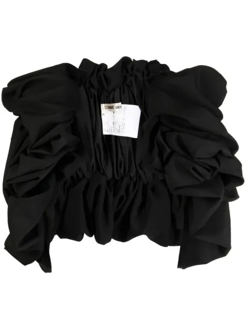Comme Des Garçons top corto con volantes