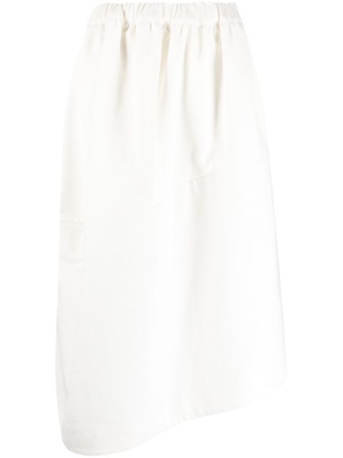 Comme Des Garcons asymmetric cotton midi skirt Women