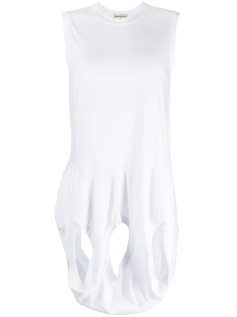 Comme Des Garçons cut-out cotton tank top