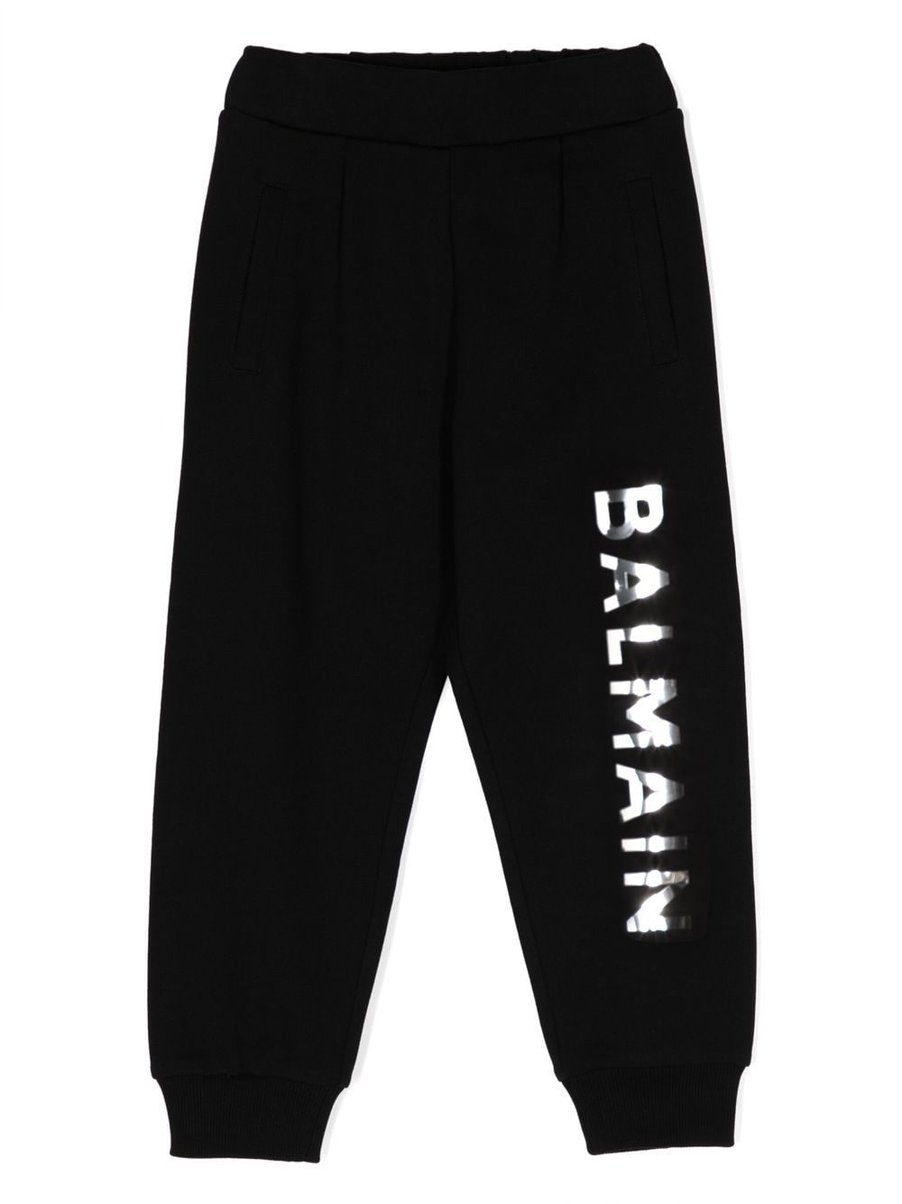Balmain Kids' Logo-print Track Pants In Black