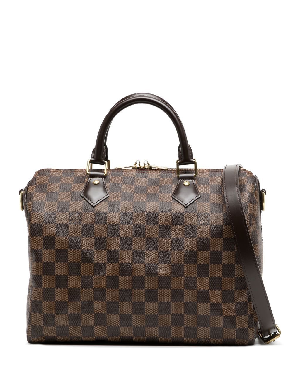 

Louis Vuitton 2017 pre-owned Damier Ebène Speedy Bandoulière 30 two-way bag - Brown