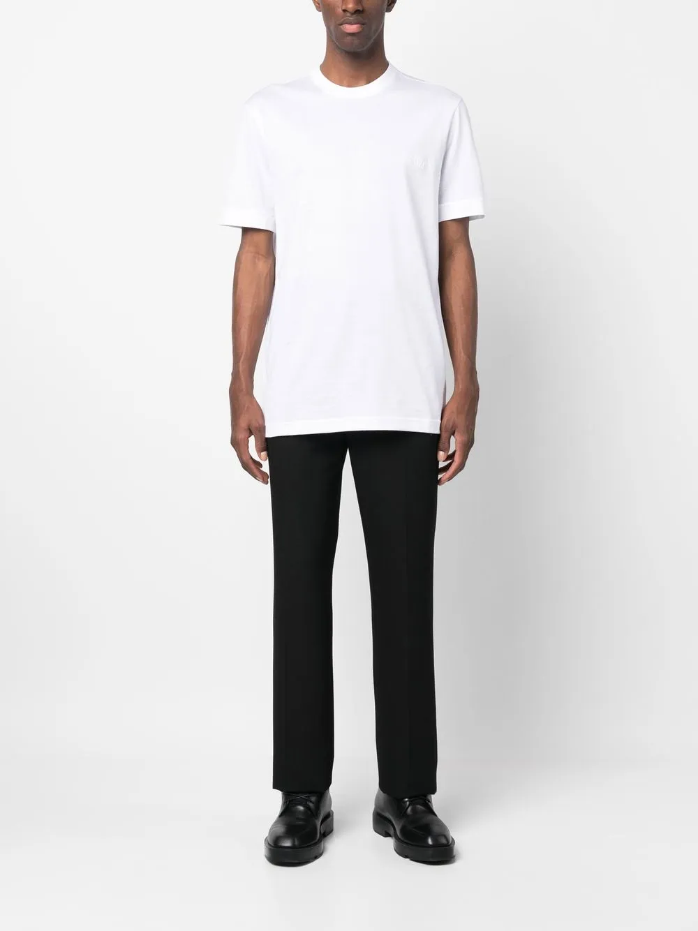 Kiton T-shirt met geborduurd logo - Wit