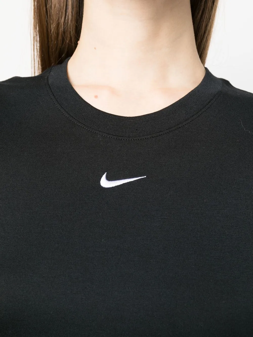 Nike Swoosh logoprint Cropped Tshirt Farfetch