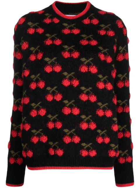 La DoubleJ cherry-print jumper