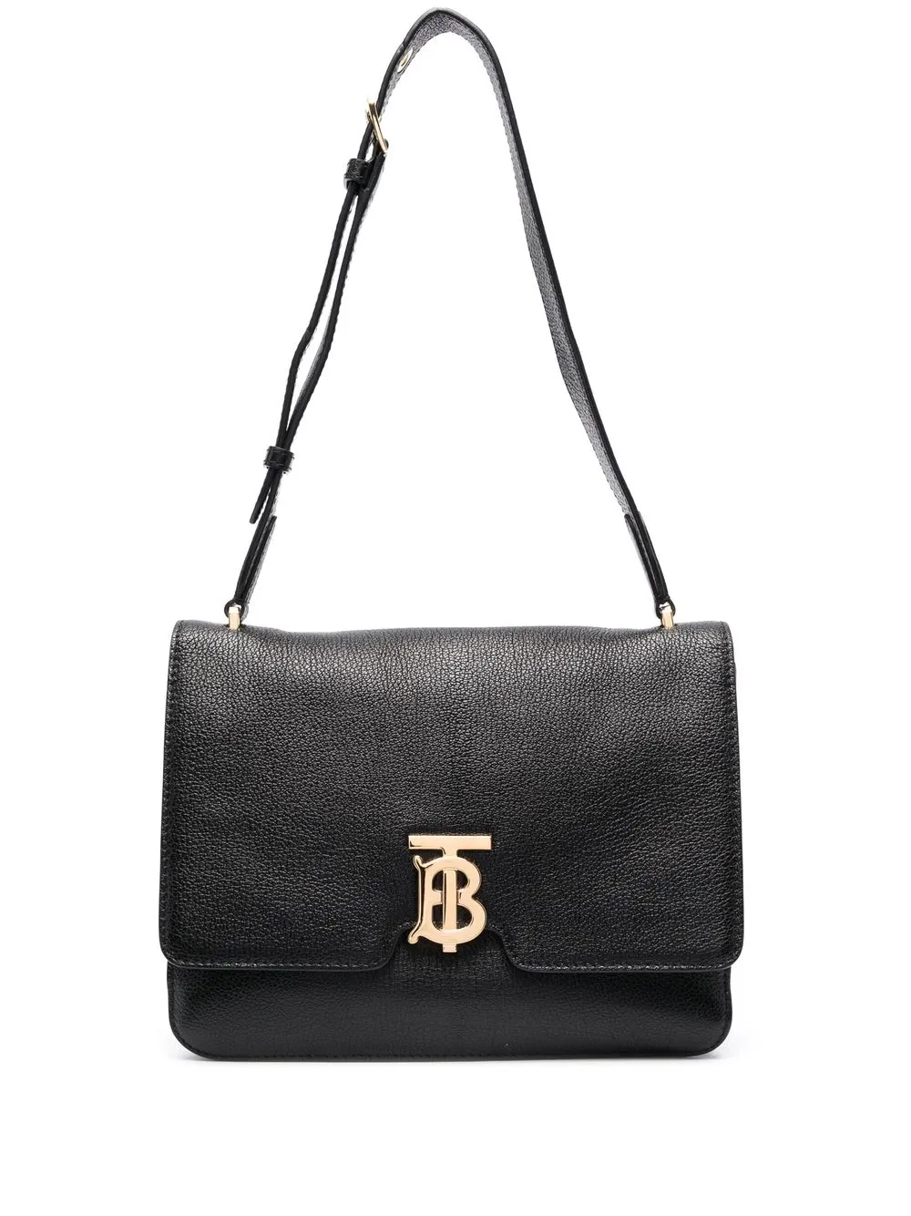 

Burberry Pre-Owned TB plaque flap shoulder bag - Black