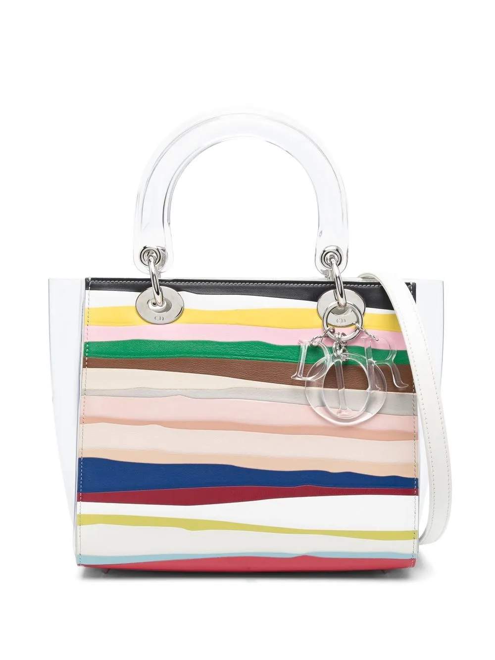 

Christian Dior bolsa Lady Art mini Lady Dior de Christian Dior x Wang Guangle 2019 pre-owned - Blanco