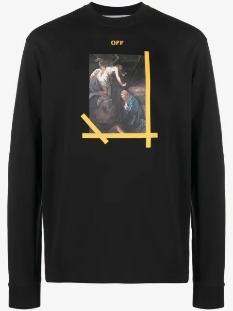 Off-White painting-print long-sleeve T-shirt