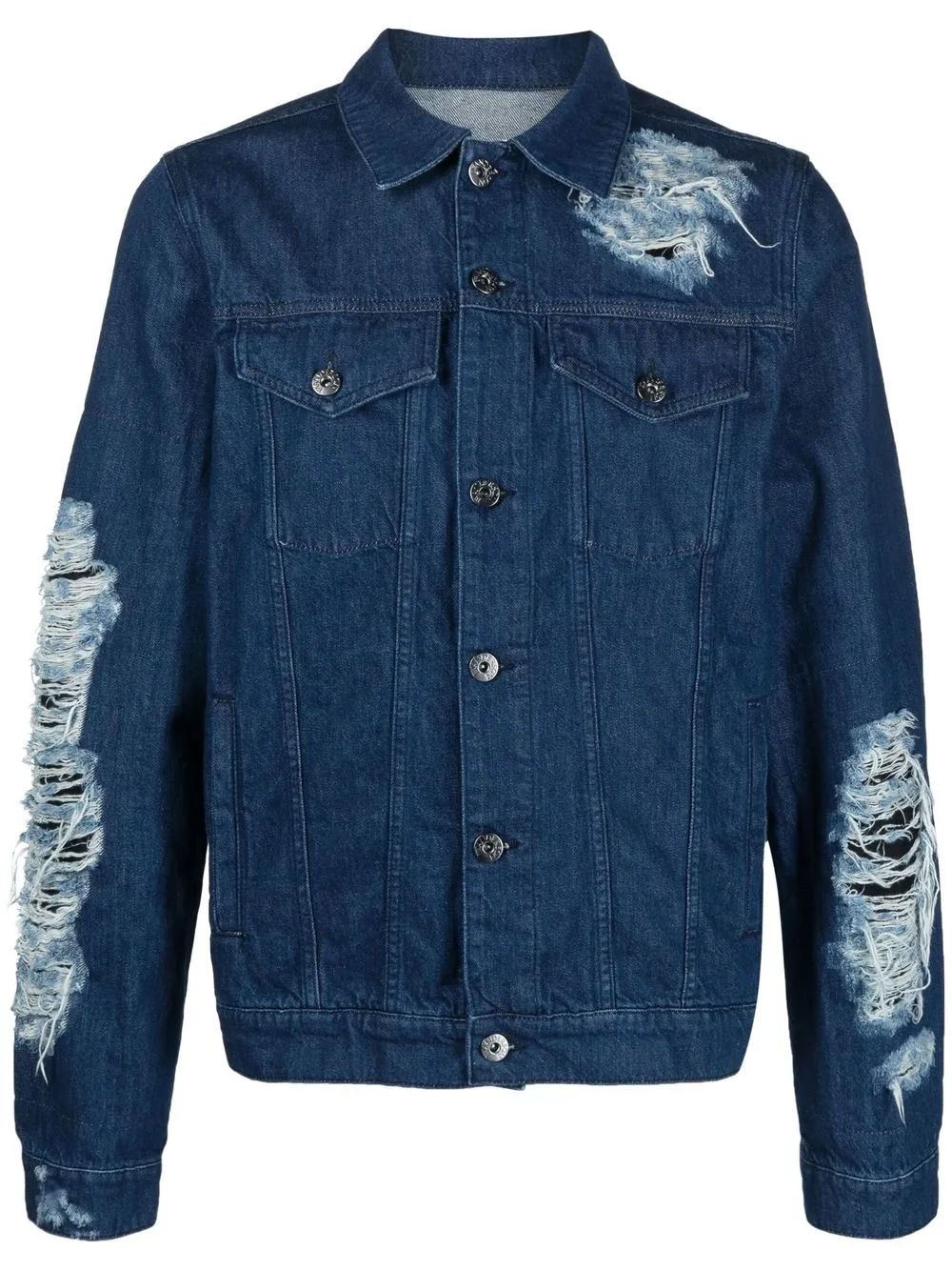 

JW Anderson distressed-effect denim jacket - Blue