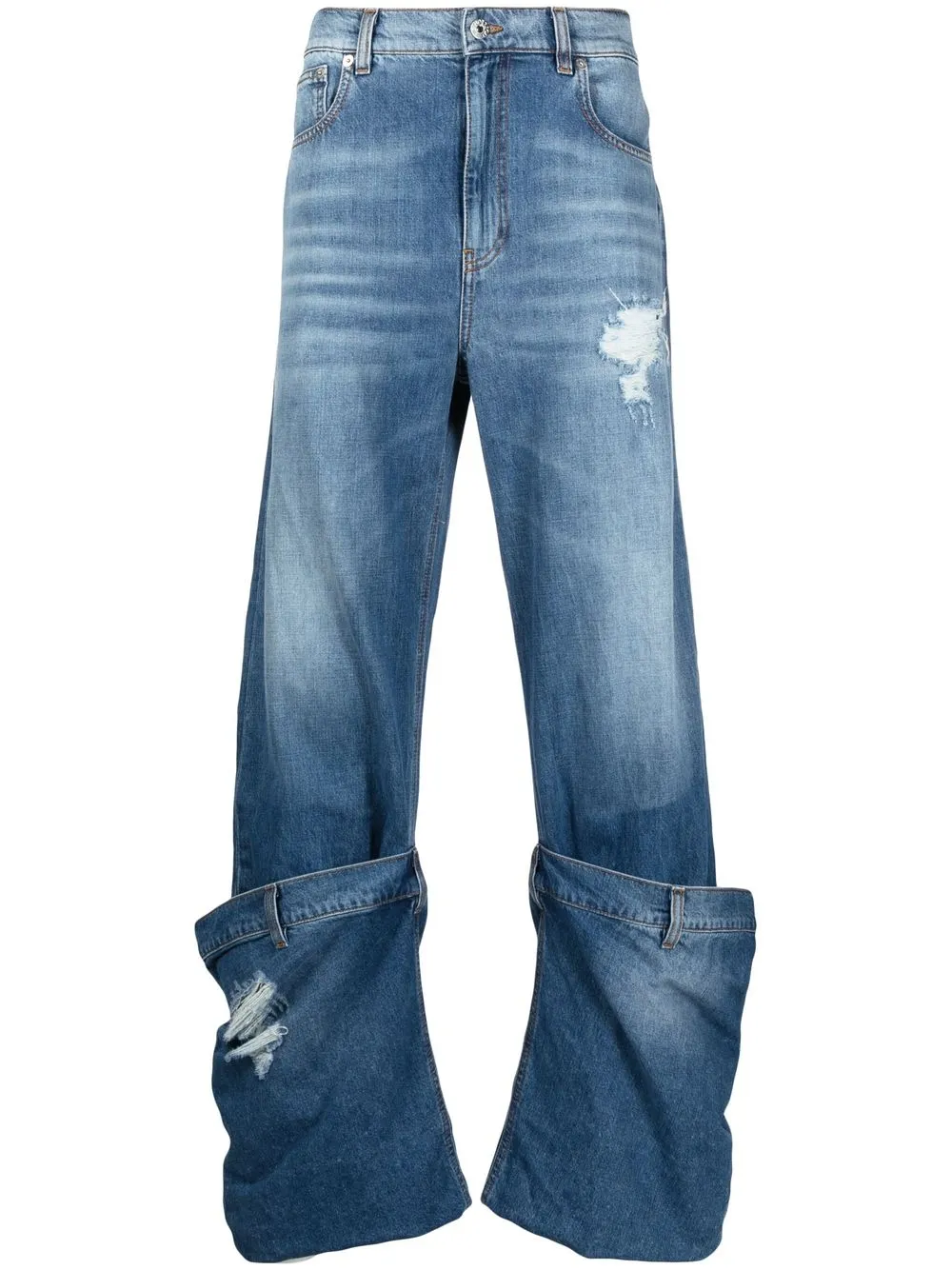 Jw Anderson Straight-leg Bucket Jeans In Blue | ModeSens