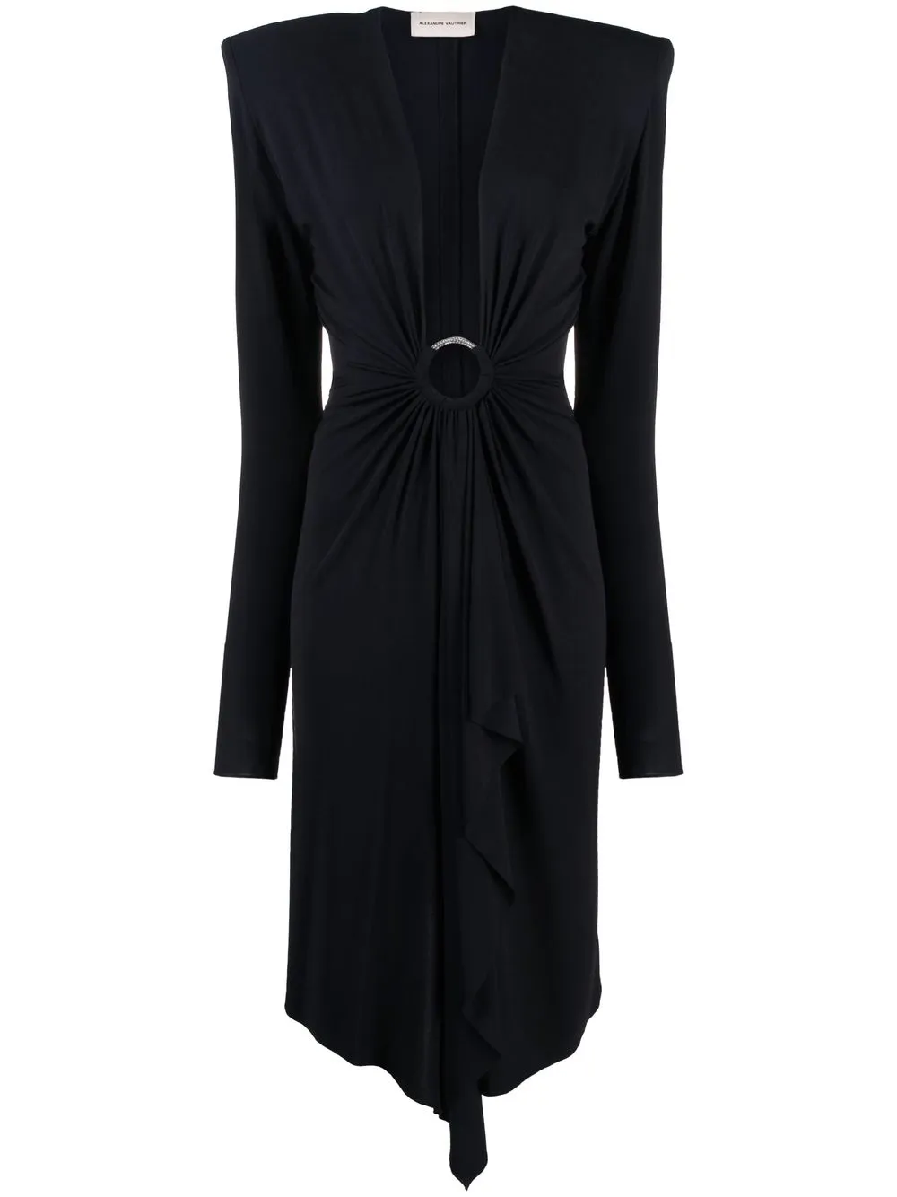 

Alexandre Vauthier ruched long-sleeved maxi dress - Blue