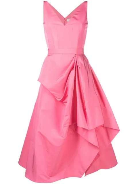 Alexander McQueen asymmetric gathered midi dress