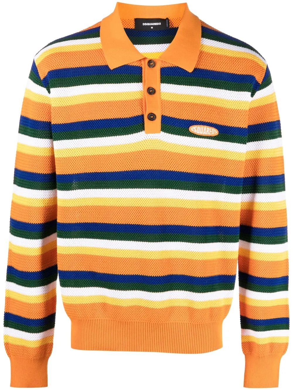 

Dsquared2 horizontal-stripe polo shirt - Orange