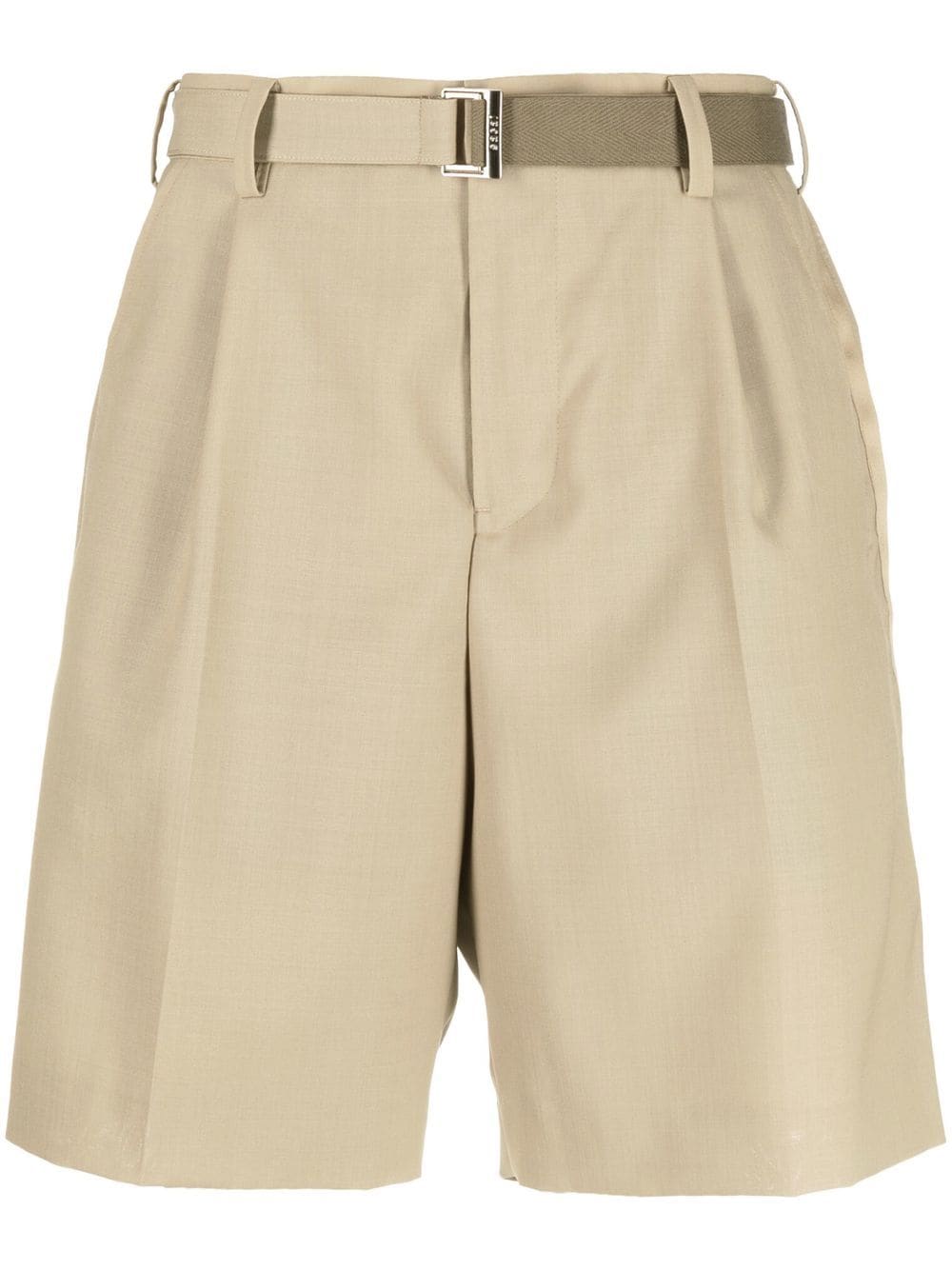 SACAI SUITING BELTED SHORTS