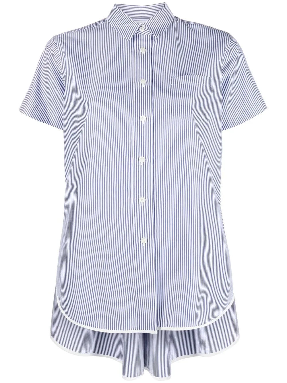 

sacai dipped-hem shirt - Blue