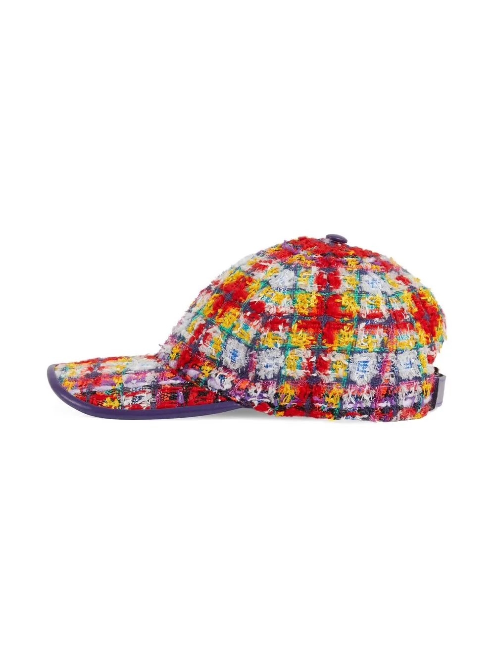 Gucci Checked Tweed Baseball Cap Farfetch
