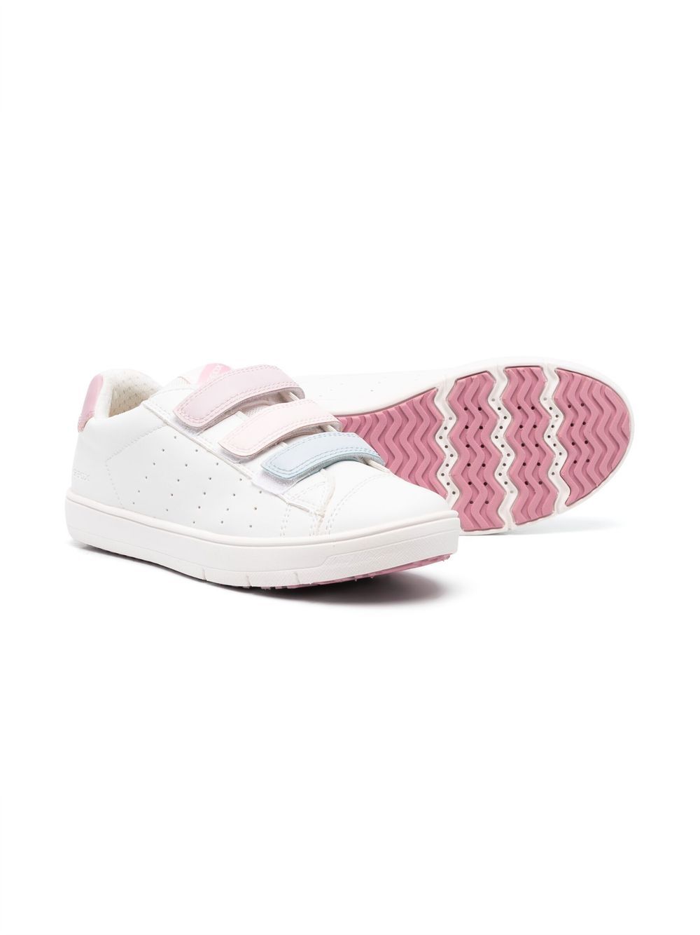 Geox Kids Silenex sneakers met klittenband - Wit