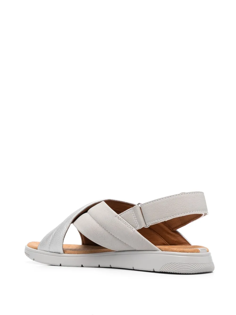  Geox Dandra Leather Sandals - Grey 