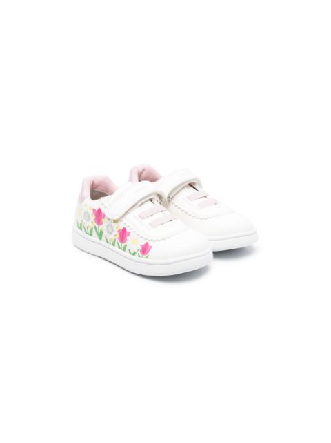 Geox Kids - floral-print touch-strap sneakers