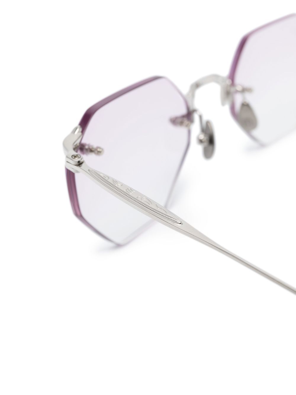 MATSUDA GEOMETRIC-FRAME SUNGLASSES 