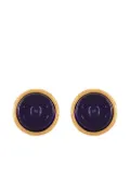 CHANEL Pre-Owned 1993 CC button clip-on earrings - Gold