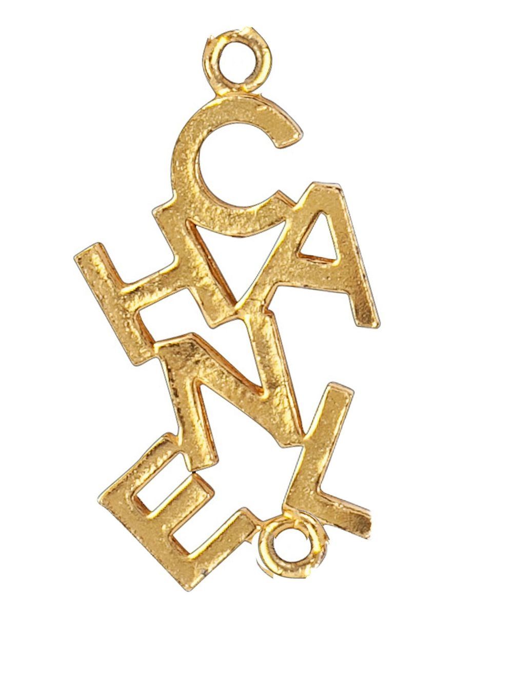 CHANEL Pre-Owned 1980s halsketting met logo - Goud