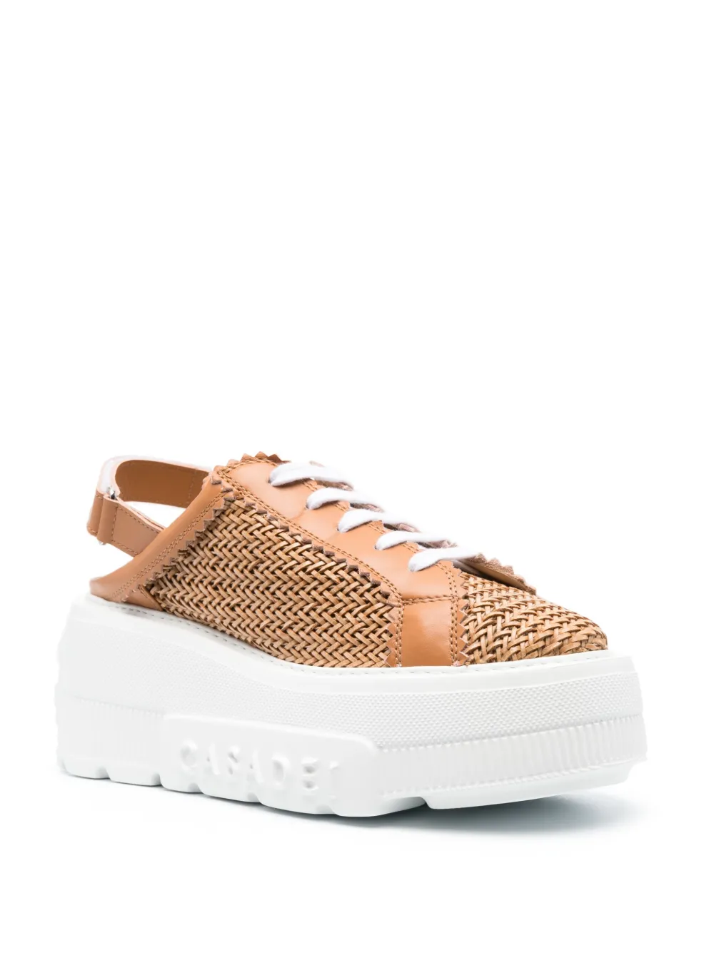 Casadei slingback platform-sole sneakers - Bruin