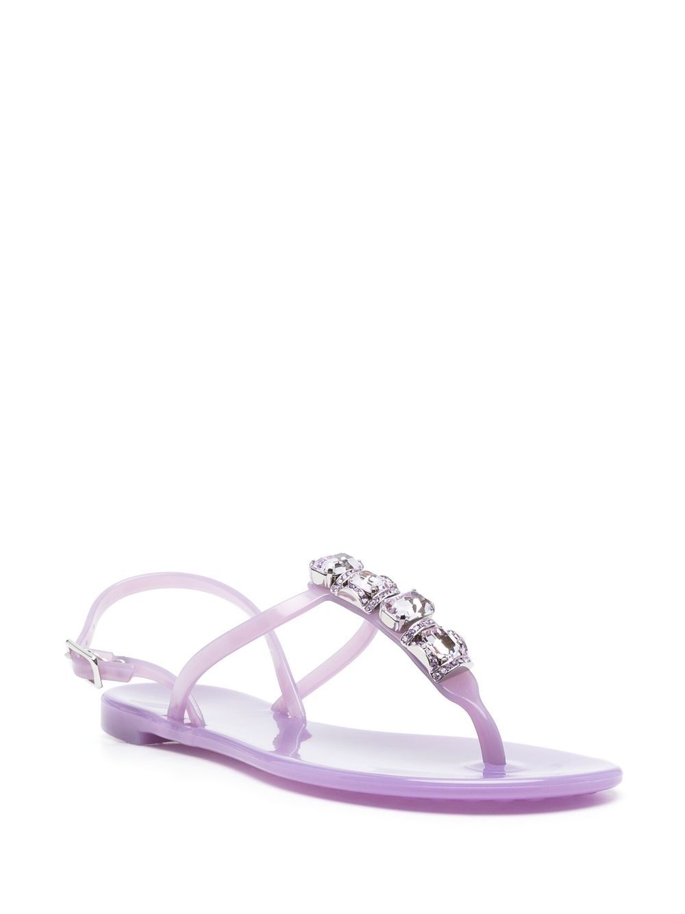 Casadei Jelly sandalen verfraaid met kristallen - Paars