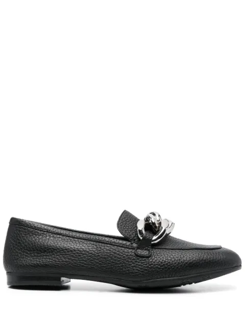 Casadei chunky chain-link leather loafers
