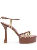 Casadei Julia 120mm platform sandals - Brown
