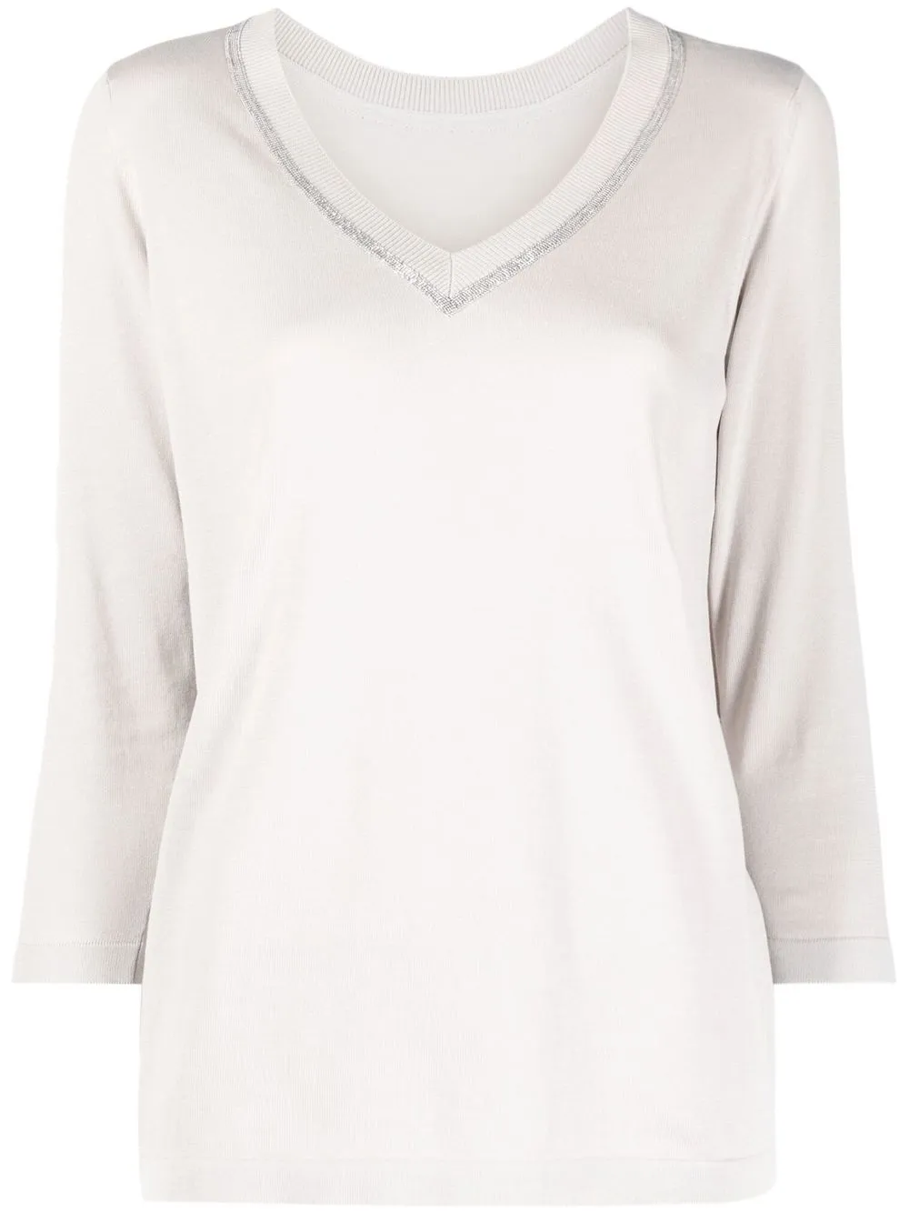 

Fabiana Filippi V-neck knitted long-sleeve top - Neutrals