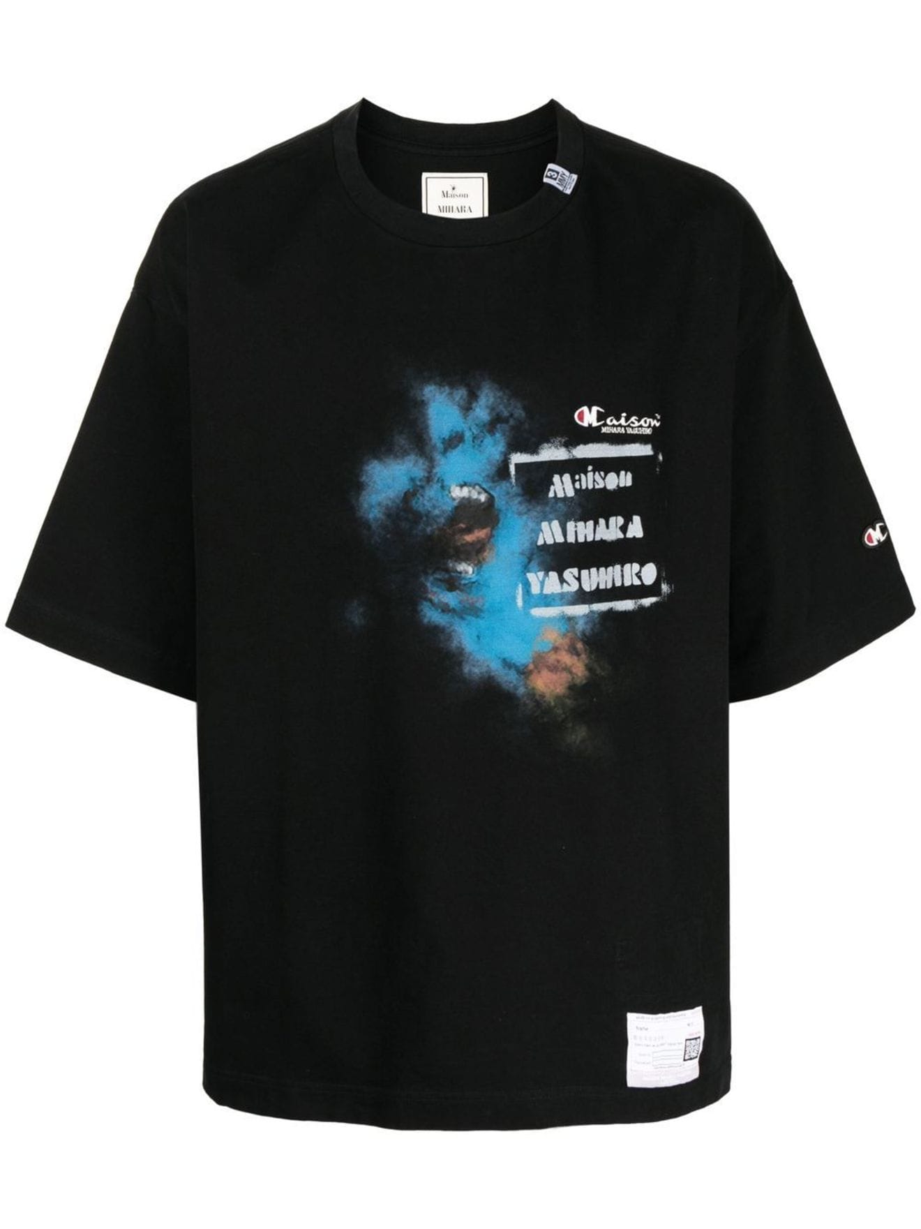 Maison Mihara Yasuhiro logo-print cotton T-shirt black | MODES