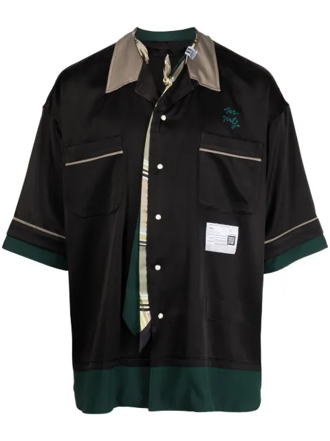 Maison MIHARA YASUHIRO embroidered bowling shirt