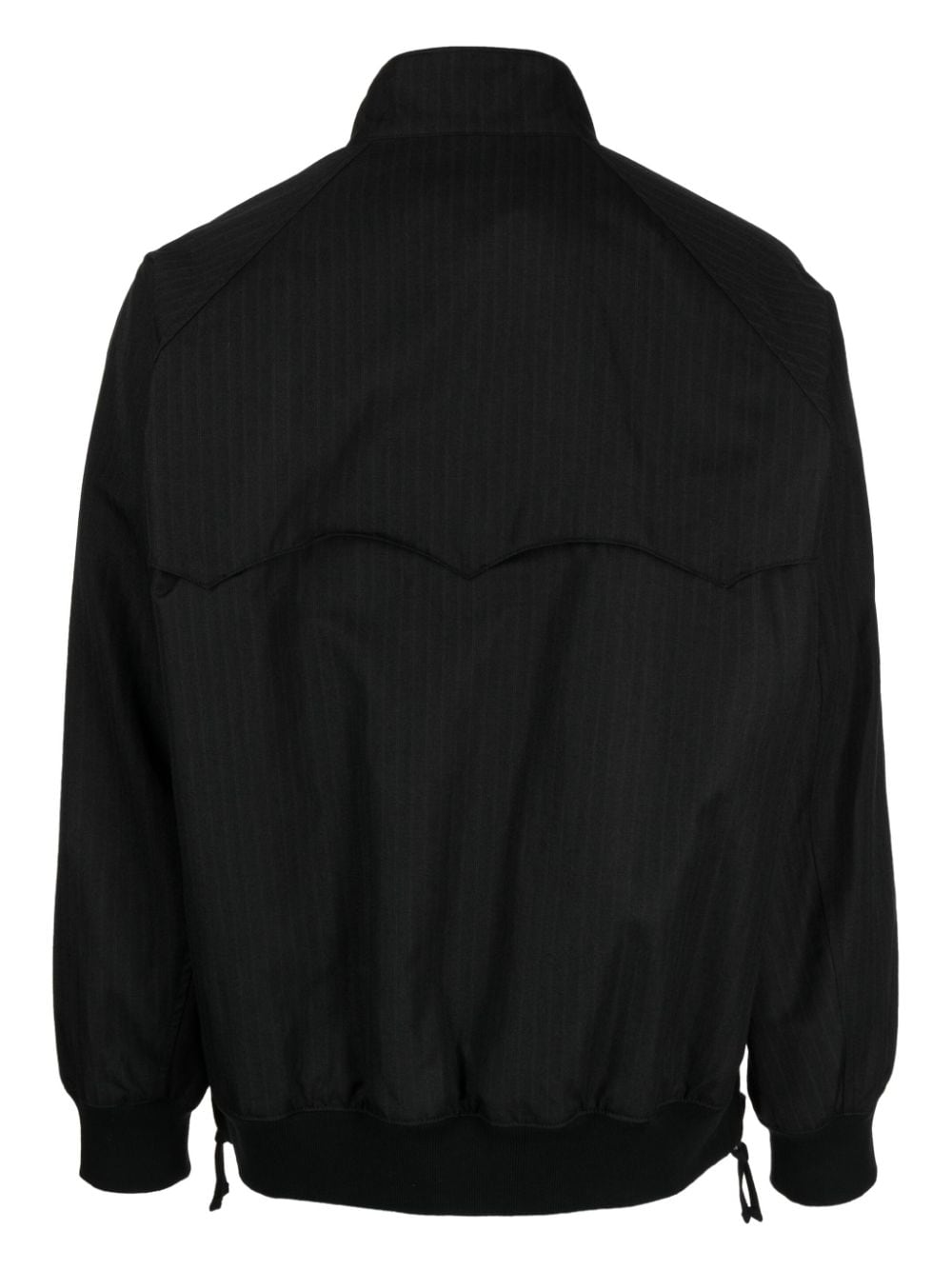 Shop Comme Des Garçons Homme Deux Zip-up Pinstripe Bomber Jacket In Black