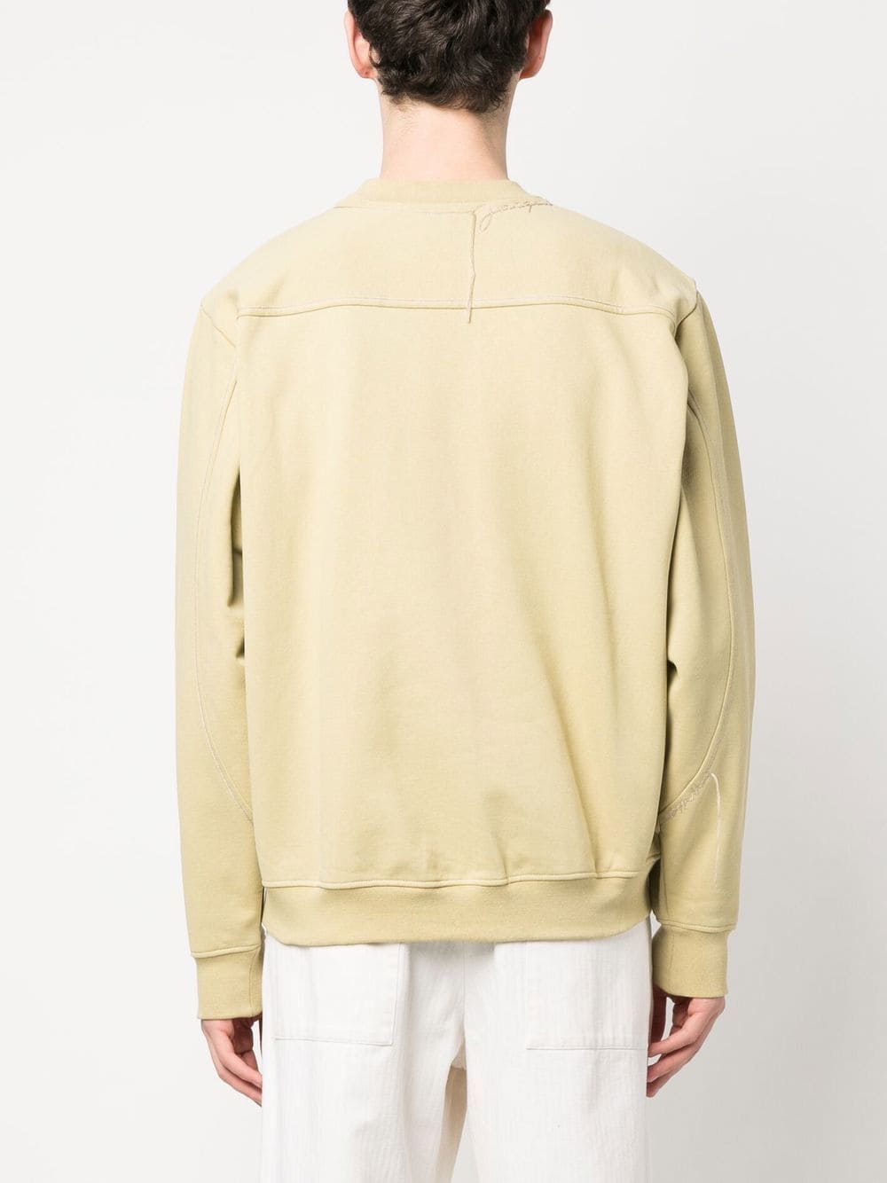 Shop Jacquemus Logo-embroidered Cotton Jumper In Nude
