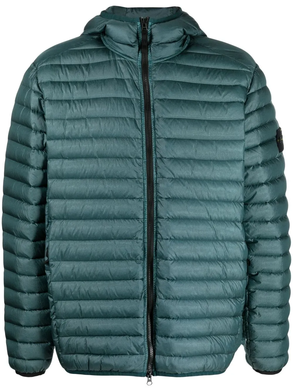 

Stone Island logo-patch padded down jacket - Green