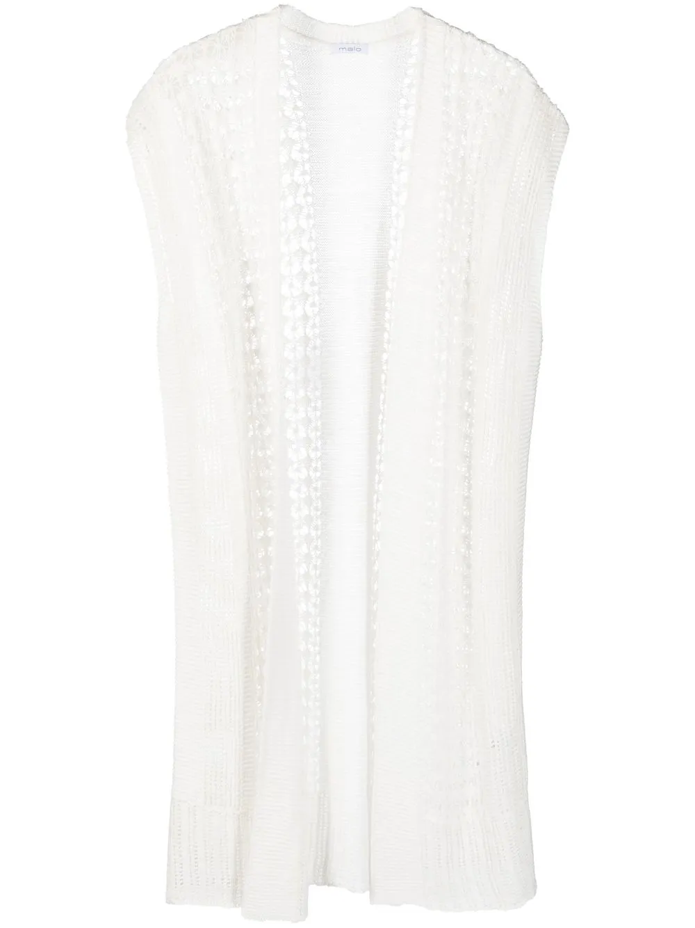 

Malo sleeveless knitted cardigan - White