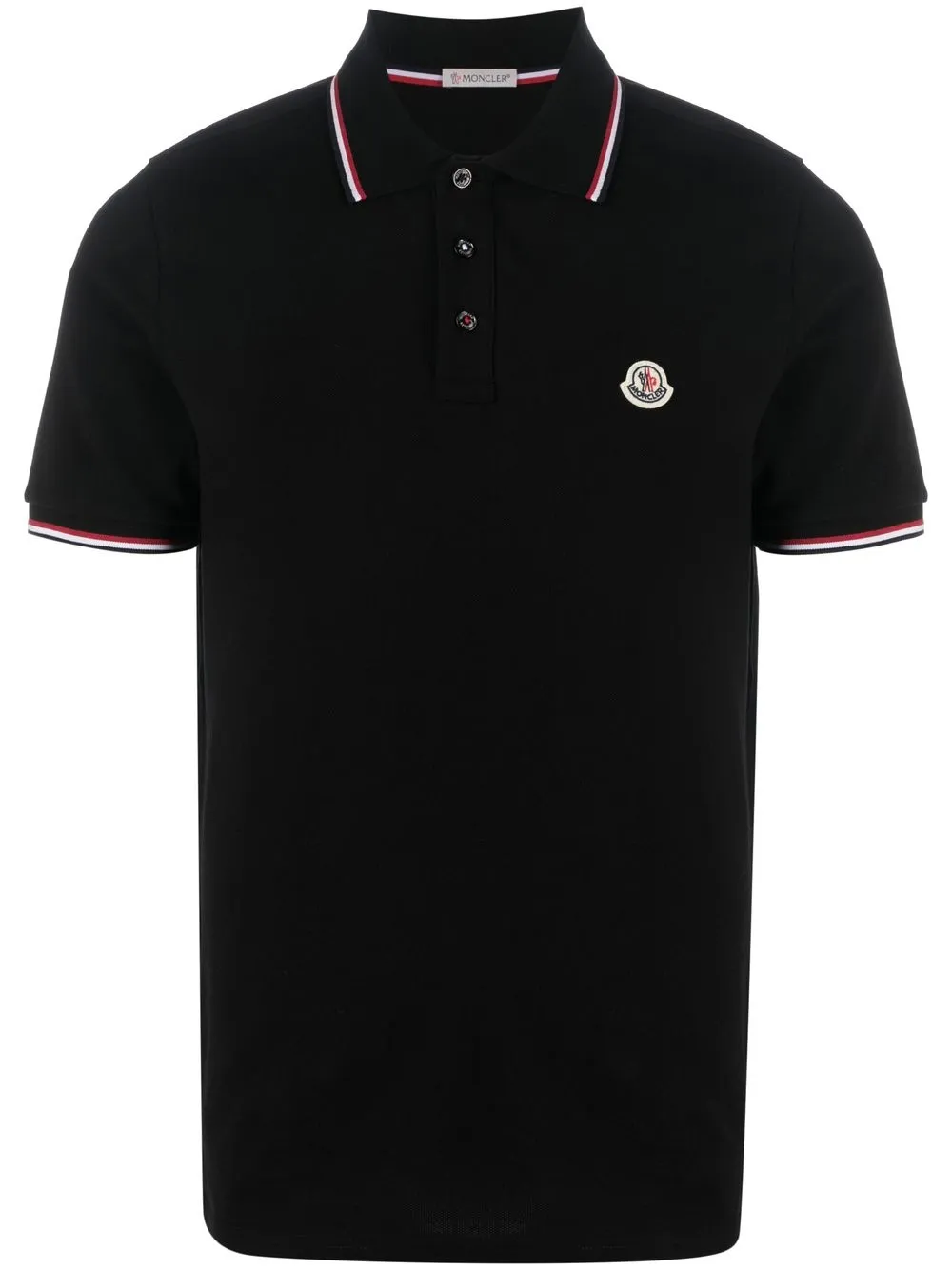 

Moncler logo-patch short-sleeved polo shirt - Black