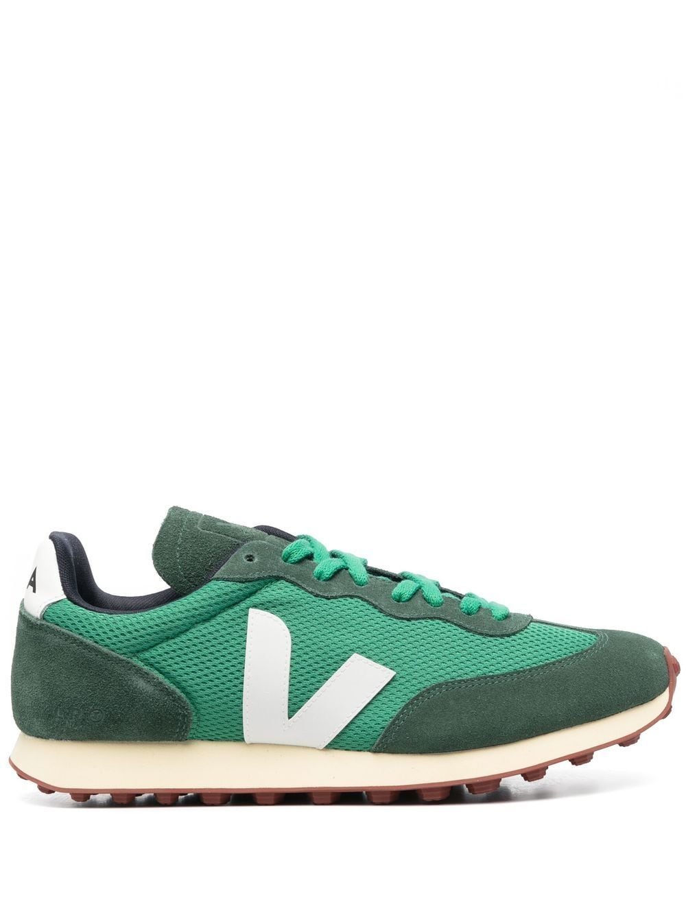 Shop Veja Rio Branco Alveomesh Lace-up Sneakers In Green