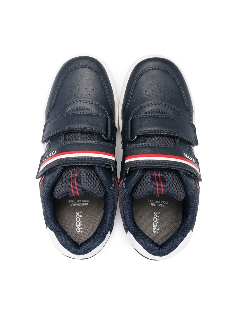 Geox Arzach Touch-strap Trainers In 蓝色