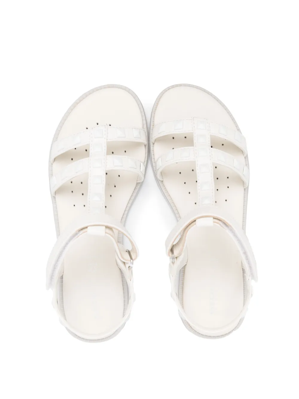 Geox Karly Touch-strap Sandals In White