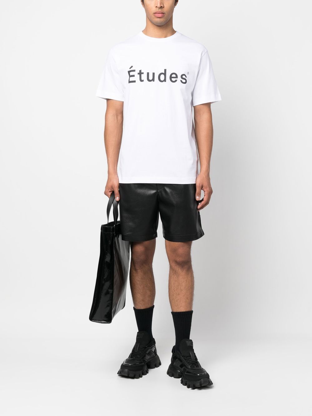 Shop Etudes Studio Logo-print T-shirt In White