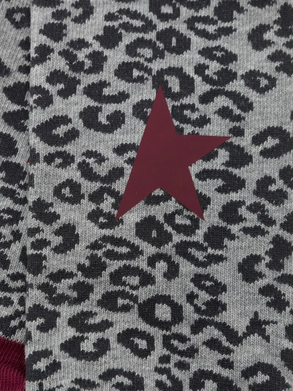 Golden Goose Enkelsokken met luipaardprint - Grijs