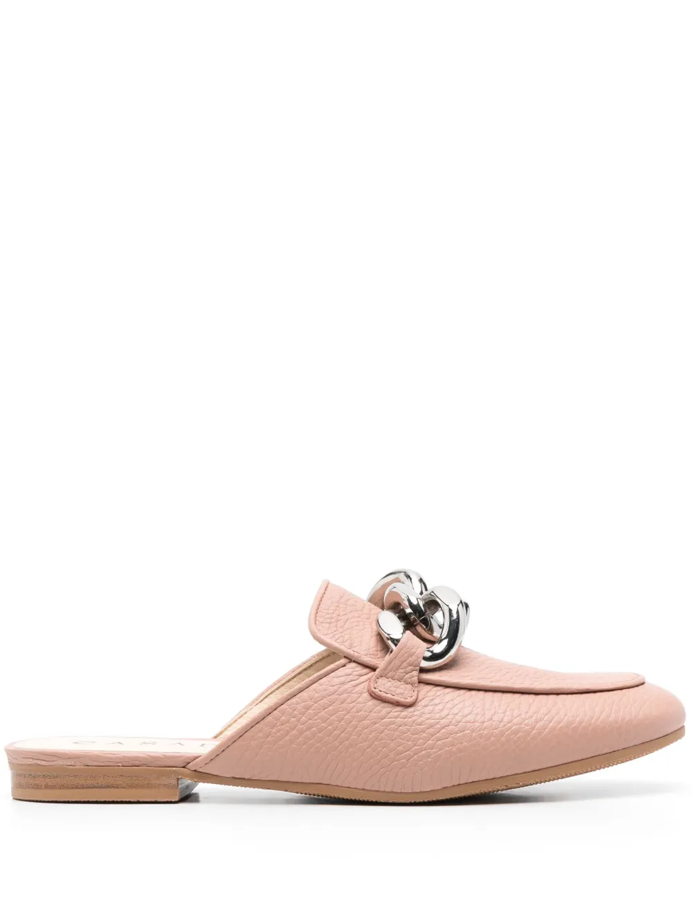 Casadei chain-detail leather slippers