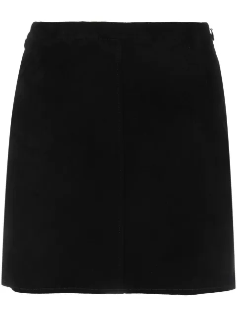 high-waisted mini skirt