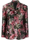 Comme Des Garçons single-breasted floral-print blazer - Green