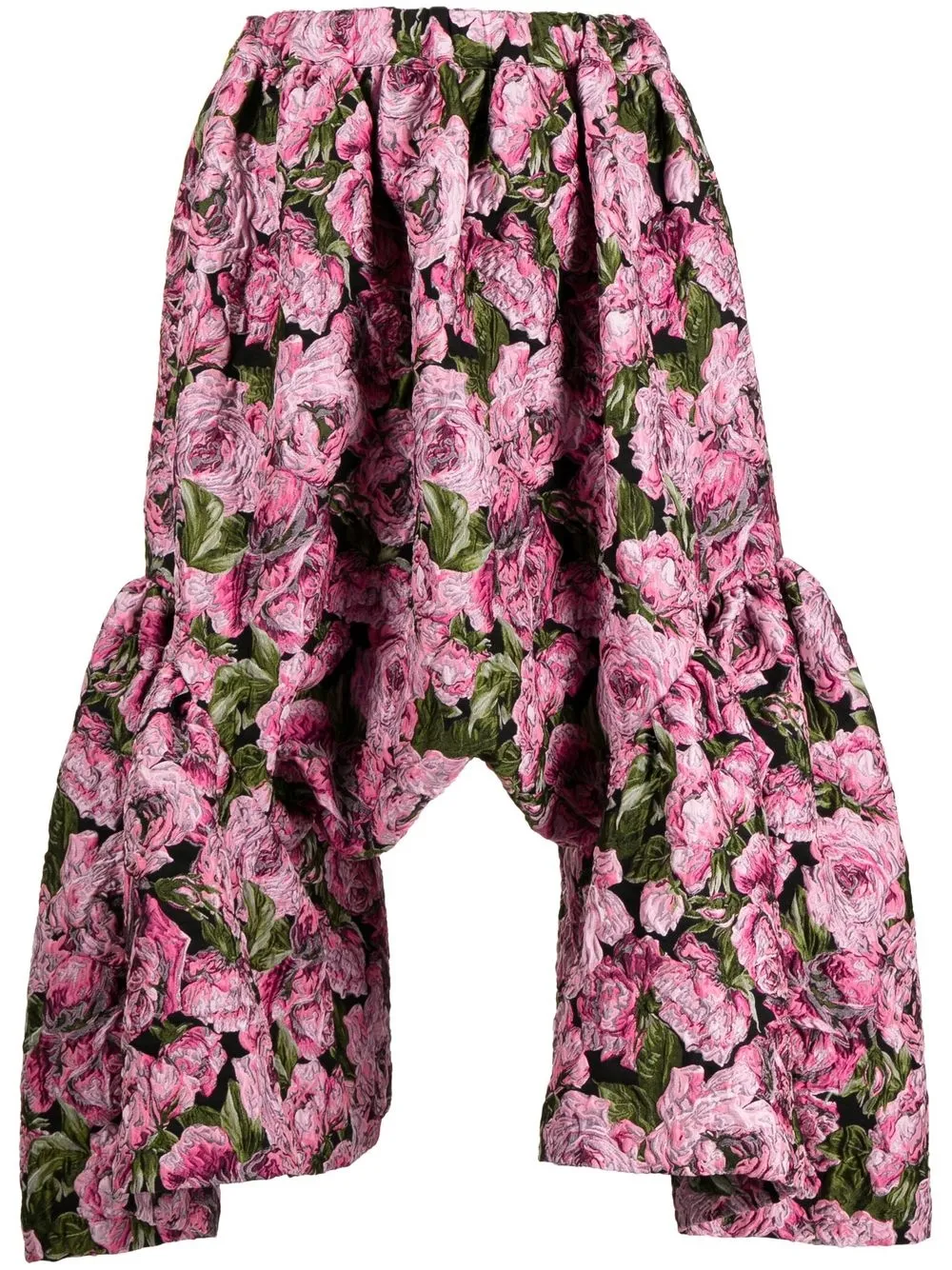 Comme Des Garçons Drop-crotch Cropped Trousers In 1 Pink | ModeSens