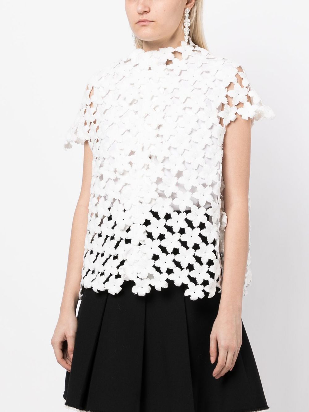 Comme Des Garcons Comme Des Garcons faux-flower cut-out blouse Women