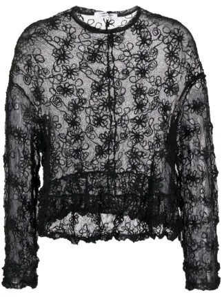 Comme des Garçons Flower Sheer Tops