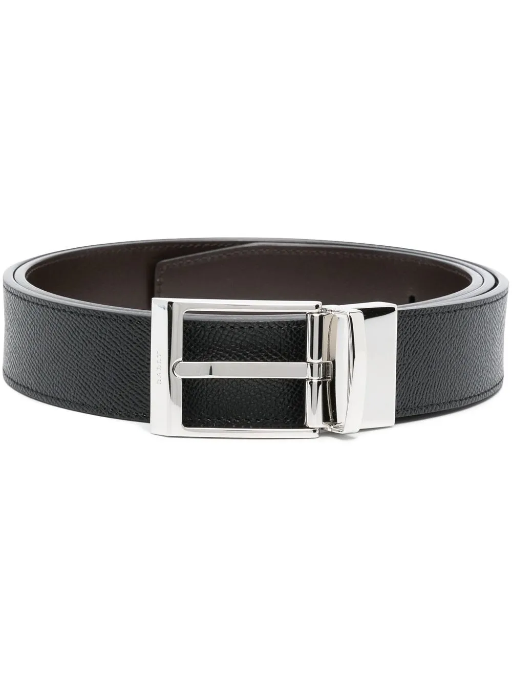 Bally ceinture en cuir à boucle carrée - Noir Top Merken Winkel