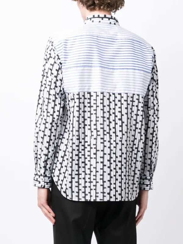Comme Des Garçons Homme Deux graphic-print Cotton Shirt | Blue 